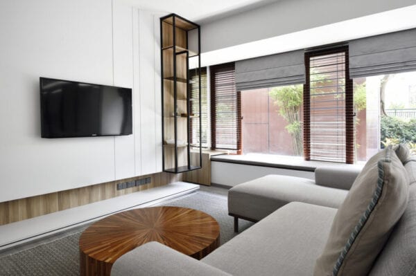 Contemporary condo living room