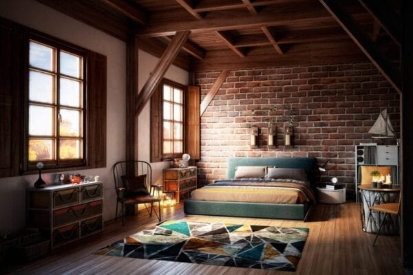 Digitally generated warm and cozy home interior. The scene was rendered with photorealistic shaders and lighting in Autodesk® 3ds Max 2016 with V-Ray 3.6 with some post-production added.