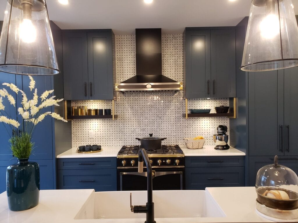modern blue kitchen 