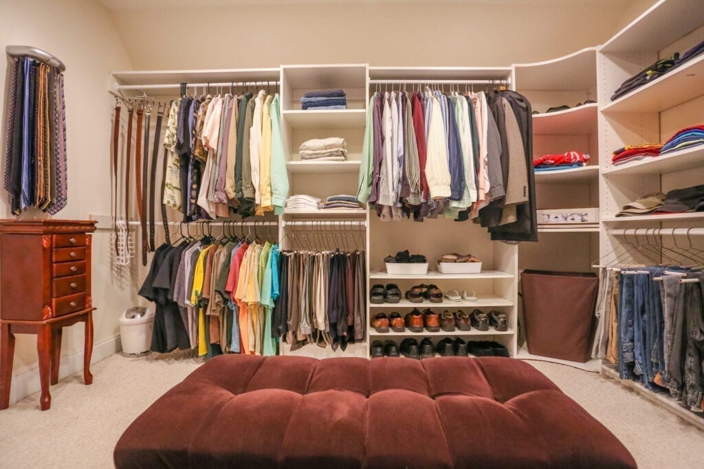 An organized closet