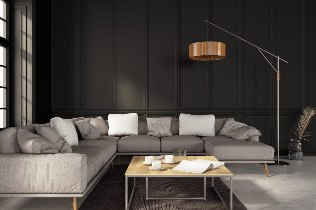 Modern Living Room with Corner Sofa