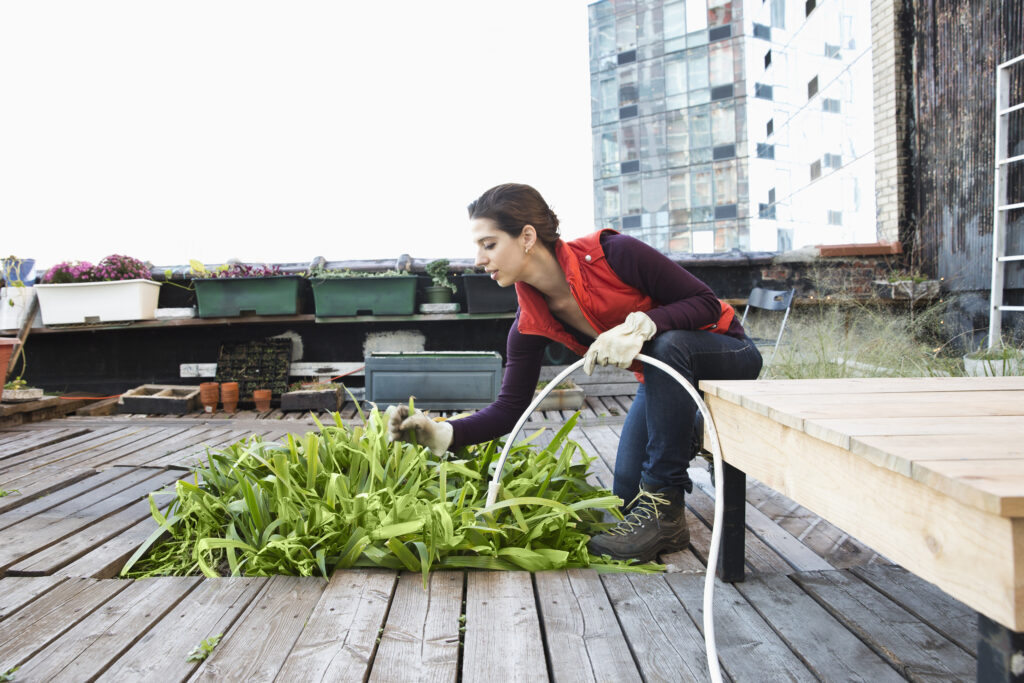 urban-garden -with -woman