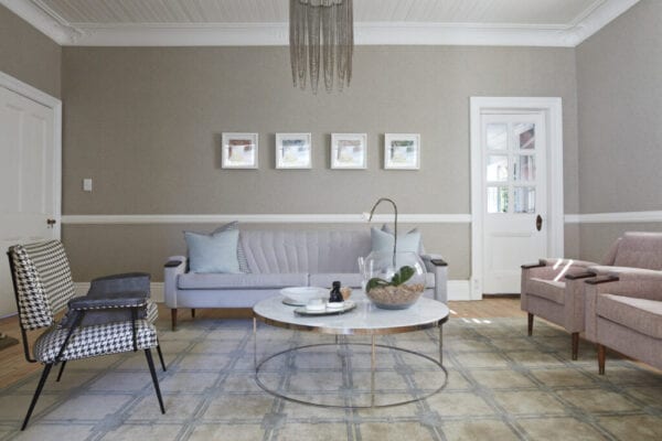 Interior shot of beautiful stylish living room