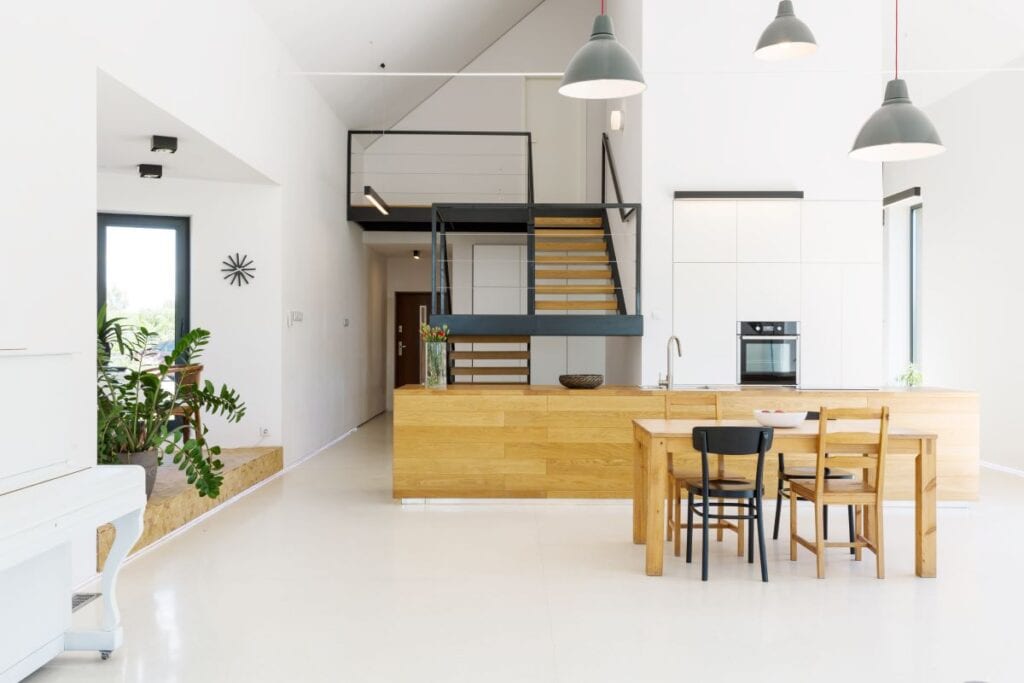 Minimalist kitchen in modern home