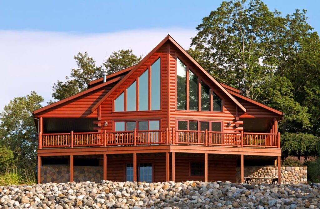 Exterior or contemporary, rustic, log cabin