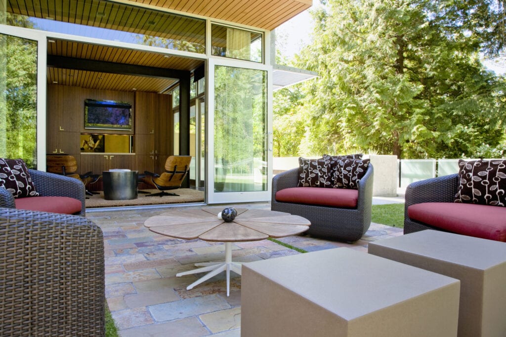 outdoor entertainment area