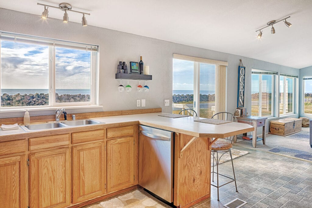 Countertop in modern kitchen