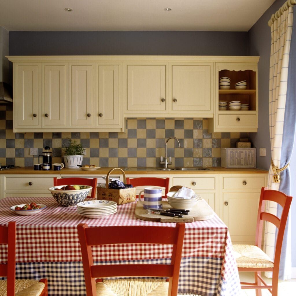 Cornish beach house renovation with checked and striped fabric detailling