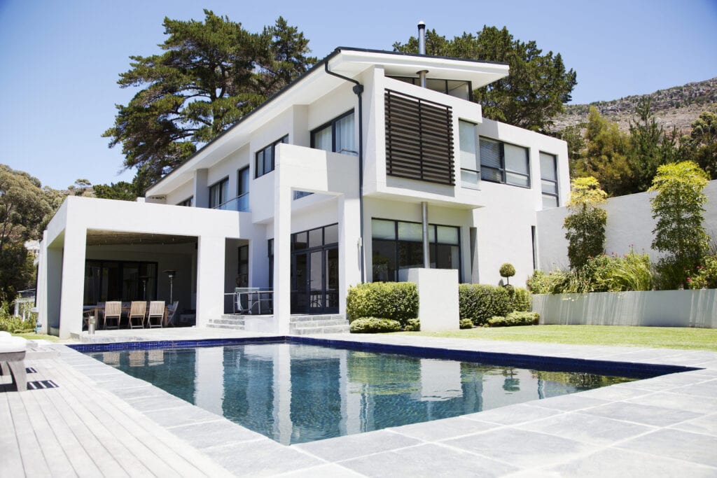 Modern home with swimming pool