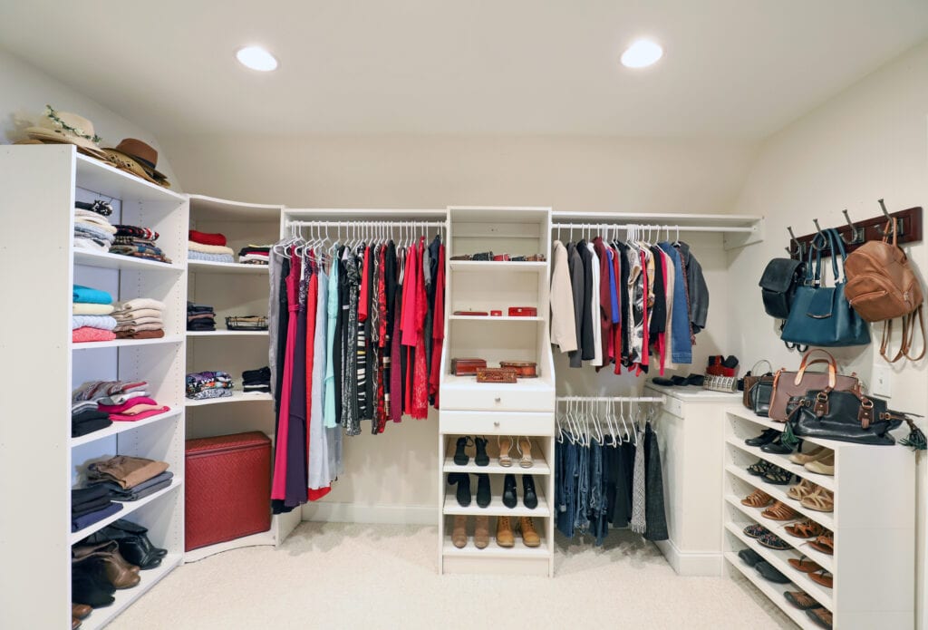 Spacious walk-in closet