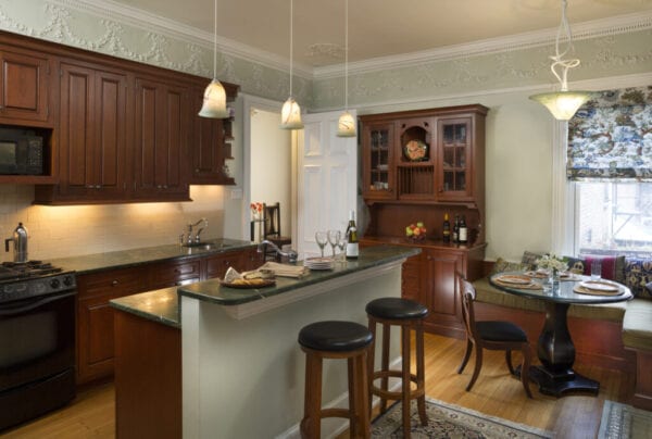 Home Kitchen with Vintage Architecture