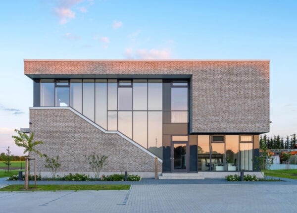 Large modern home with big windows