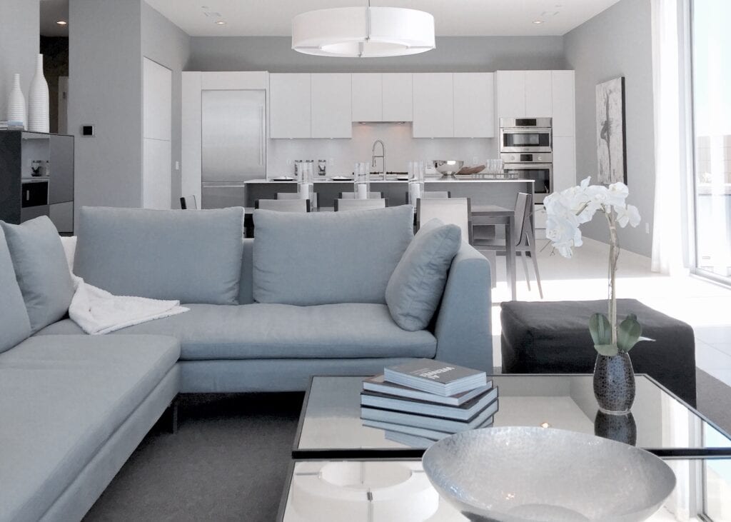 grey tone living room 