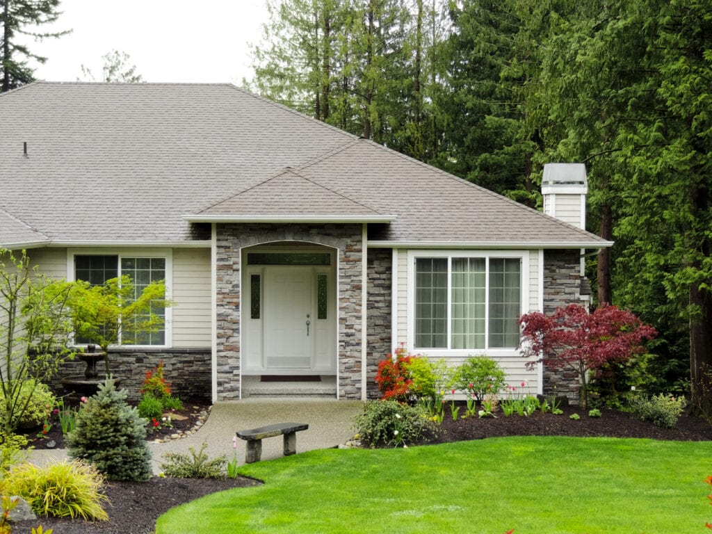 front yard of a house