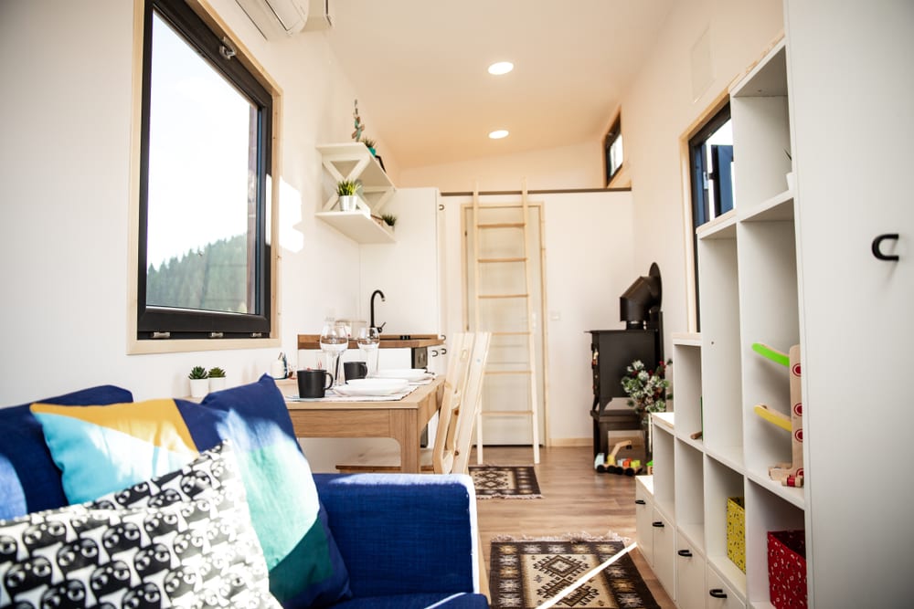 Interior of a tiny house