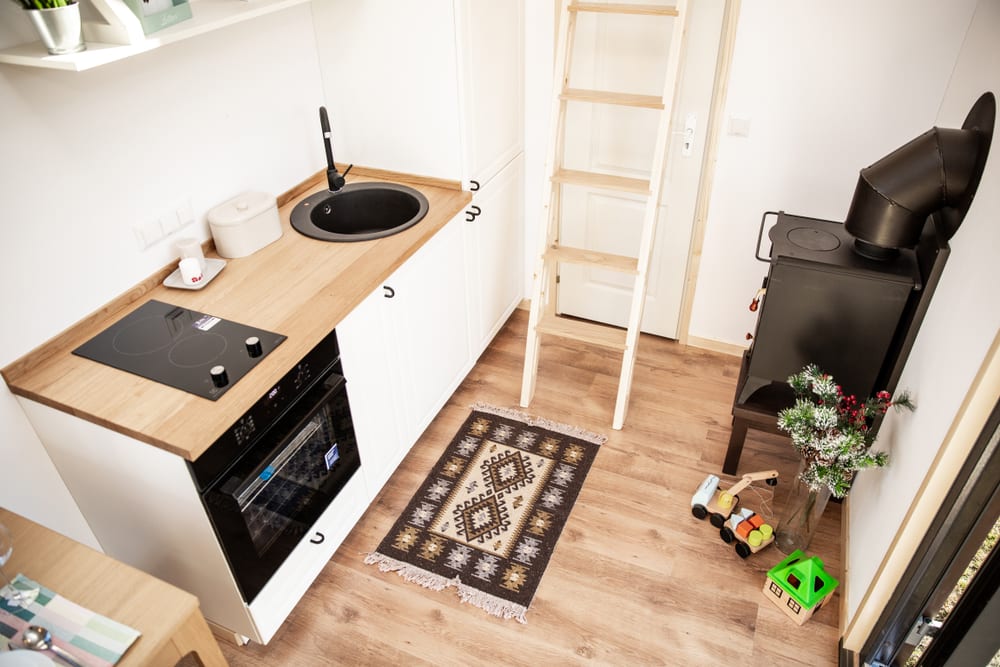 Interior of a tiny house