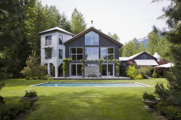 Backyard with Pool of Contemporary House