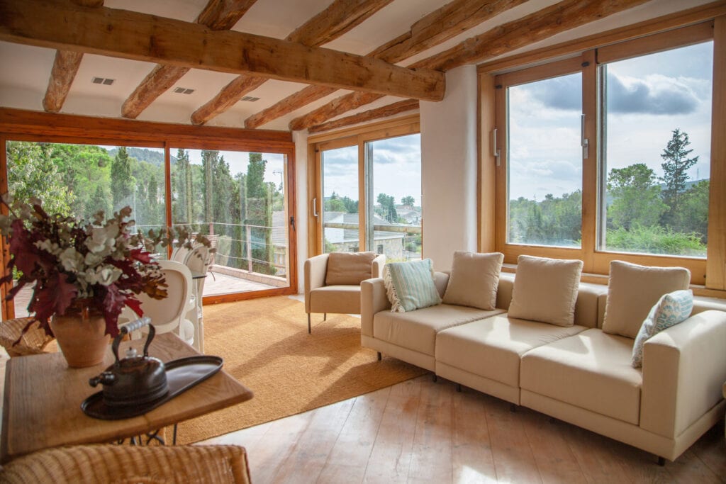 Upper living room with view to garden