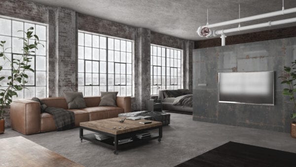 Modern industrial living room
