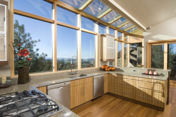 Modern Asian style, sun filled, kitchen