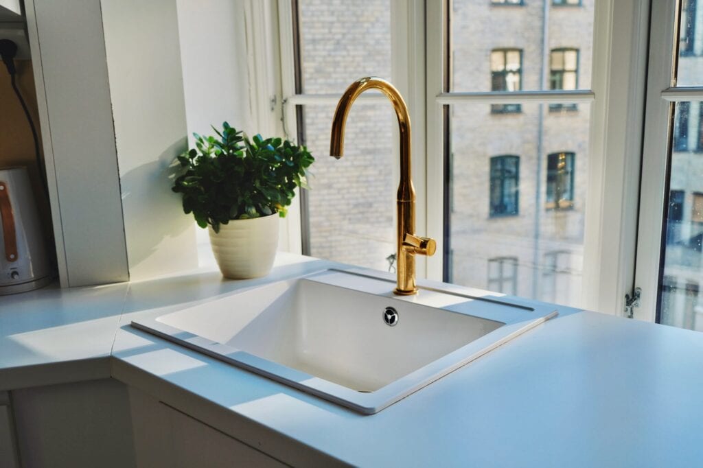 gold sink fixture