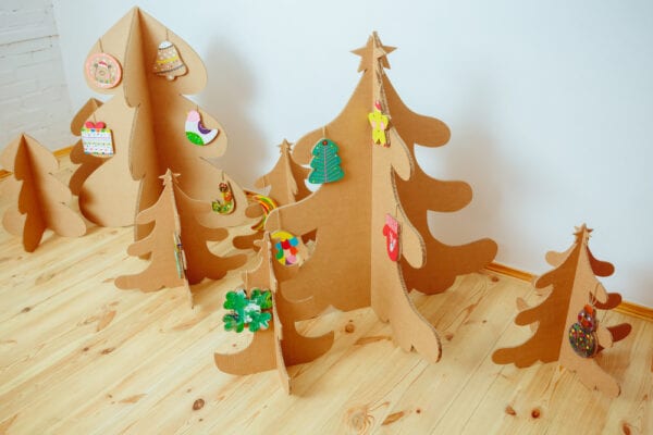 Cardboard Christmas Trees