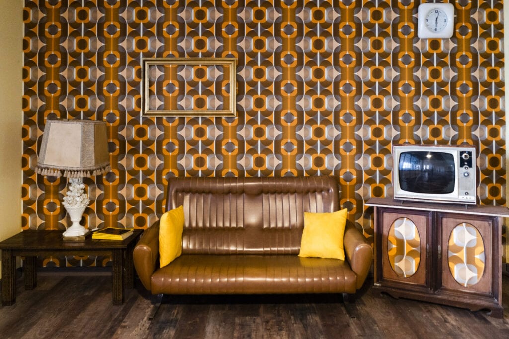 Interior of a vintage living room