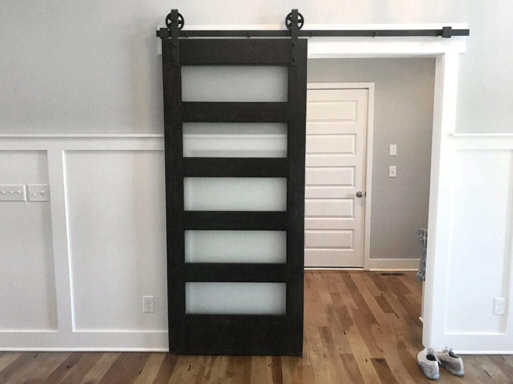 horizontalpainted black interior barn doors