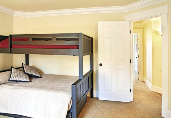 Bunk beds near open doorway