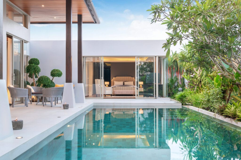 Tropical home pool