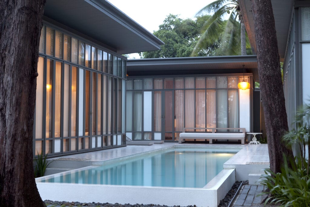 Luxury villa with raised pool