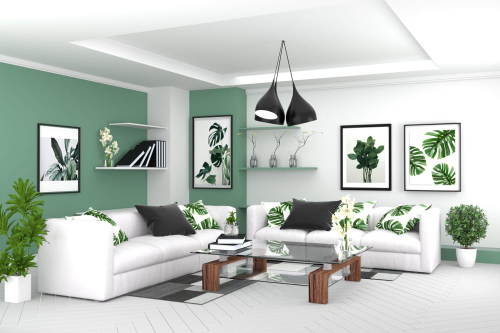 Tropical living room decor