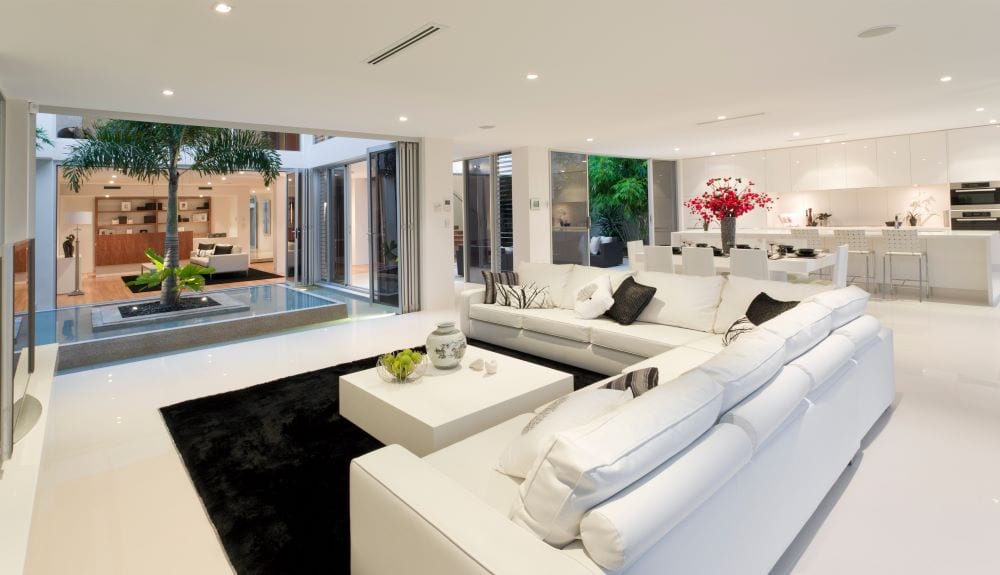 Open concept, luxury modern home