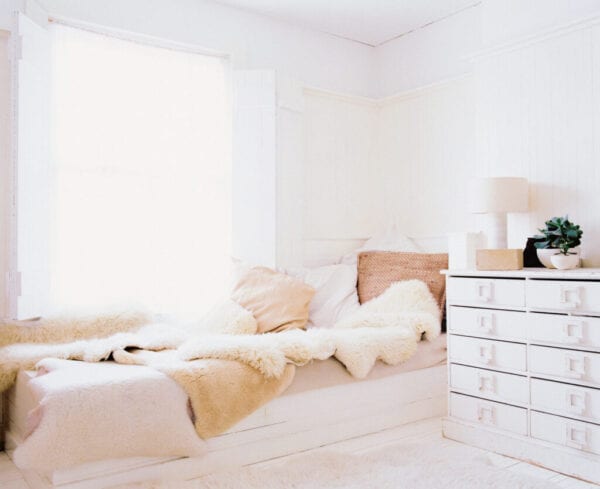 Irresistibly comfy and bright bedroom