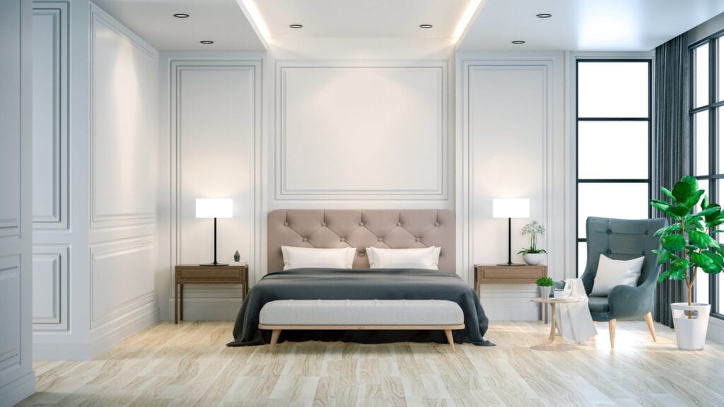Interior Luxury and Cozy Bedroom with Modern Decor