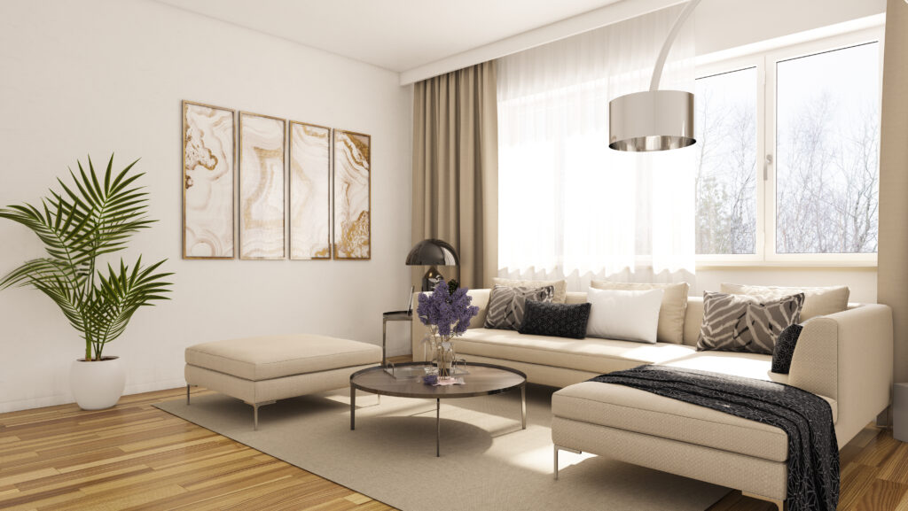 Render of Modern Living Room