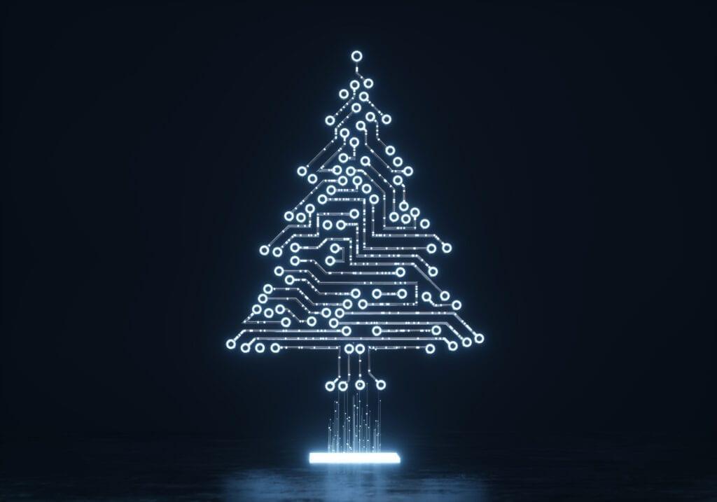 Light up digital christmas tree