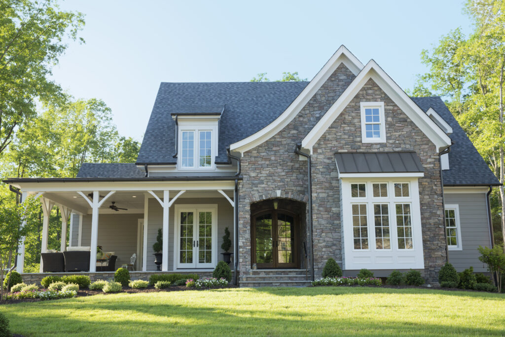 Front lawn of suburban house