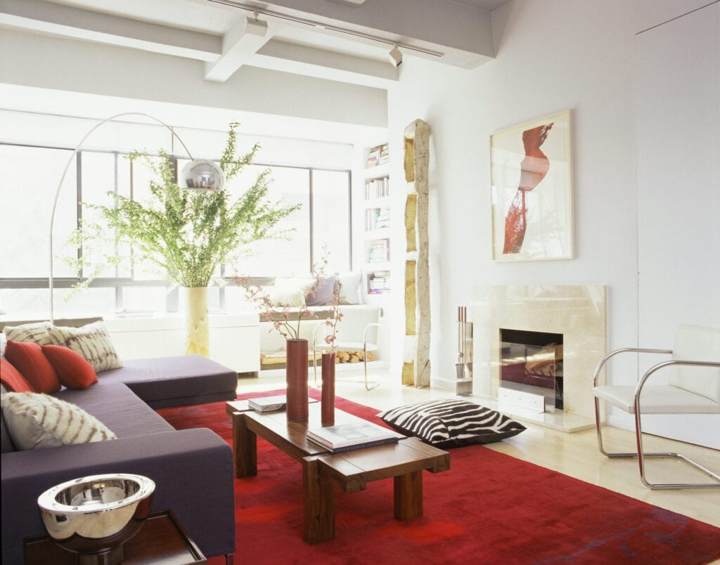 beautiful red decor living room