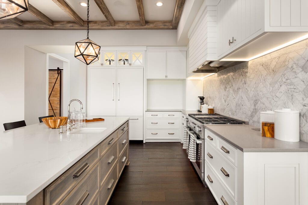 kitchen in newly constructed luxury home