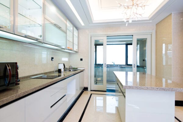 Beautiful kitchen in modern apartment.