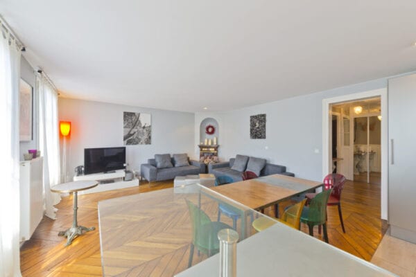 Living room in modern studio apartments.