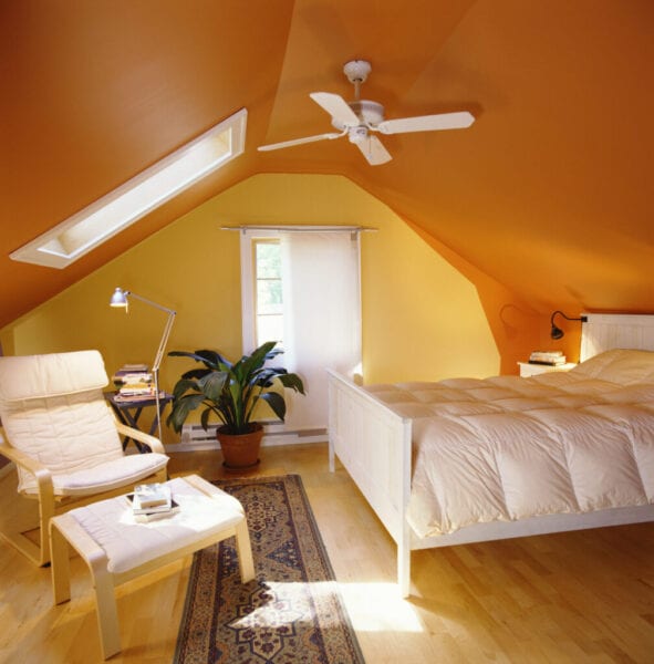 Paint Brightening Attic Bedroom