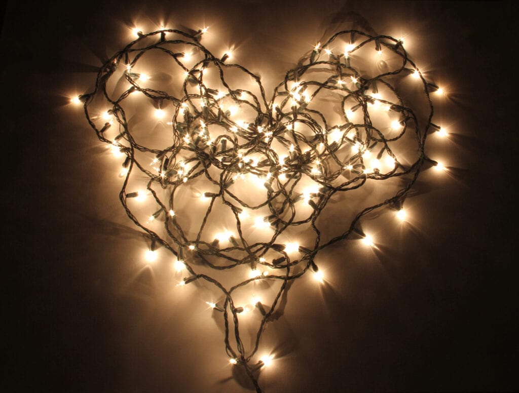 heart string lights
