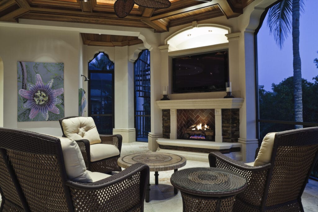 Outdoor fireplace