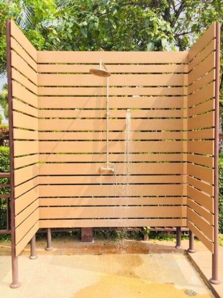 11 Refreshing Outdoor Shower Ideas For, Free Standing Outdoor Shower Enclosure