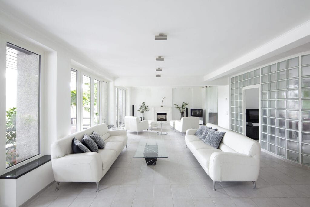 white living room 