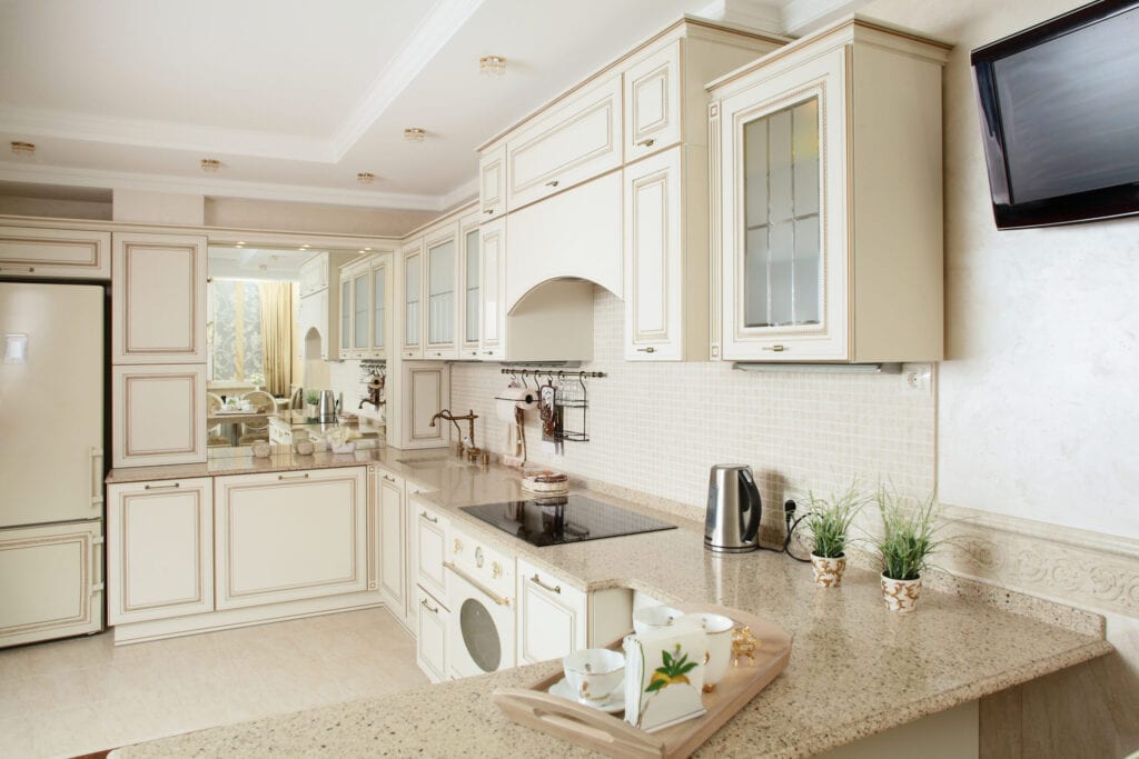 interior of modern european kitchen