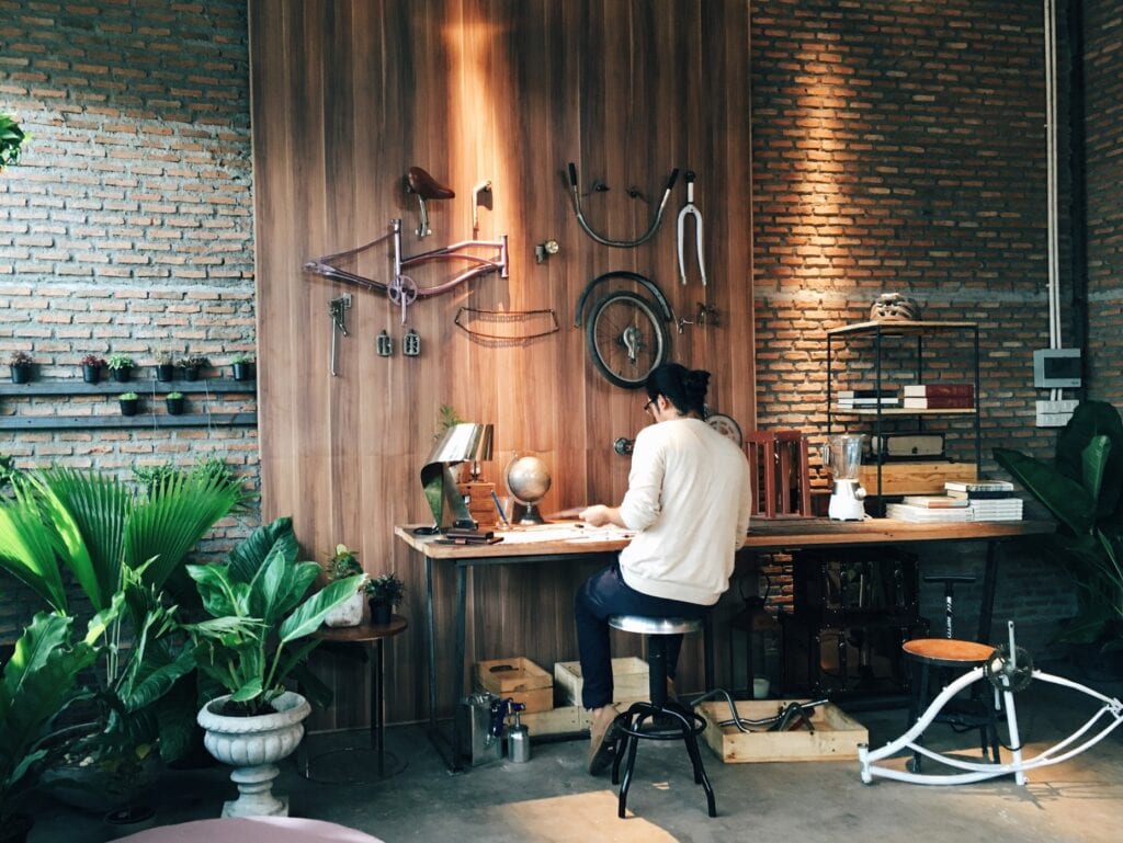 Man working at desk