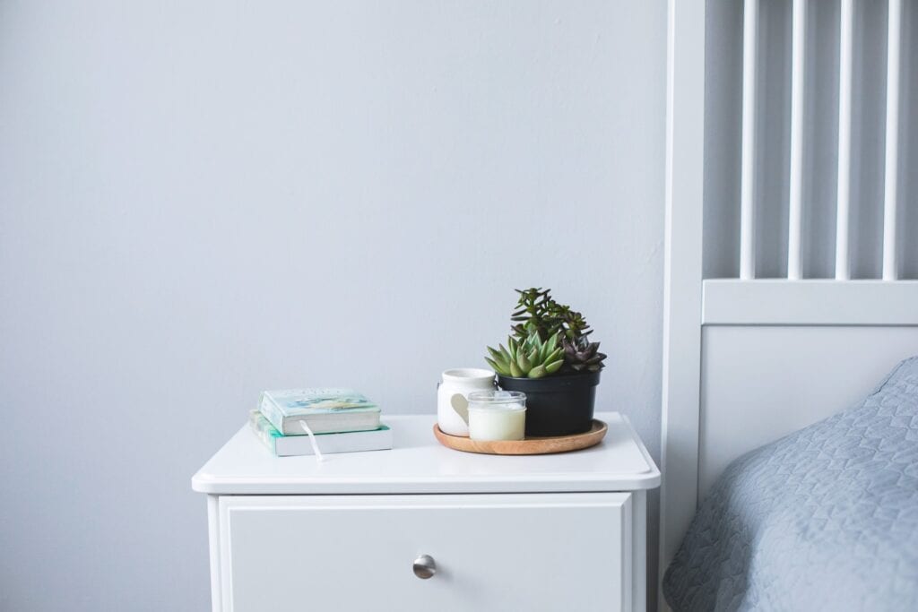 bedside table candle